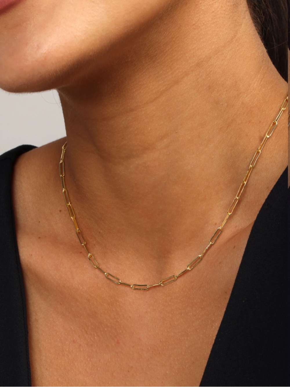 New Never Worn Melinda Maria Samantha Chain Necklace 3mm in Gold $75
